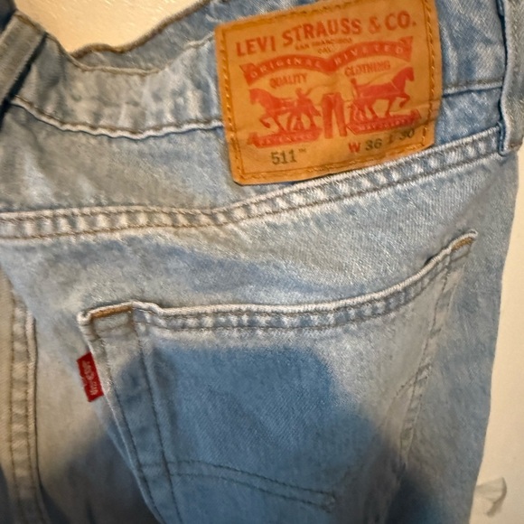 Levi's Blue Relaxed Fit Distressed Jeans - Picture 2 of 4